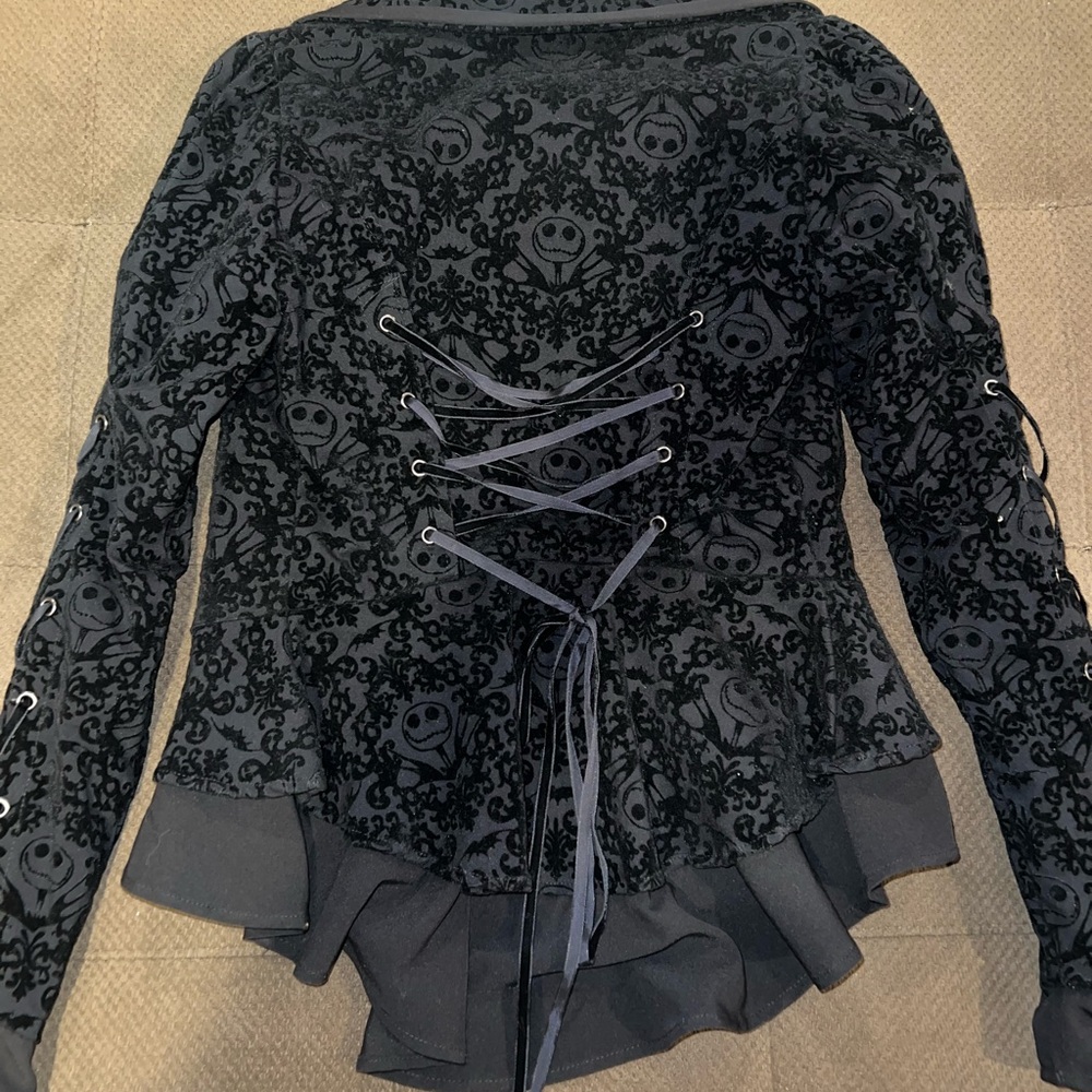 Black Patterned Women's Jacket - image 2